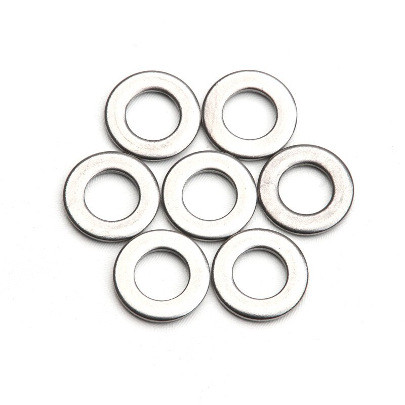 ZENHOSIT 50 piezas M6 arandelas planas de acero inoxidable sellado Junta métrica de anillo liso para herrajes juego surtido