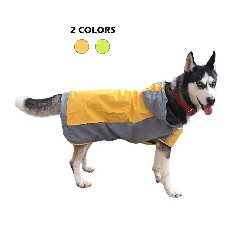 SHUANGMAO Pet Dog RainCoat Waterproof Reflective Dog Clothes Jumpsuit Rain Coat for Husky Dogs Labrador Golden Retriever Jacket