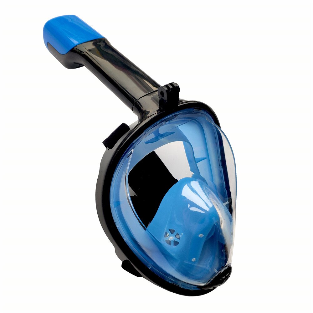 Farve hel ansigts snorkelmasker 180 visning anti-dug anti-lækage snorkel scuba svømme maske undervands dykker maske: S03 / S / m