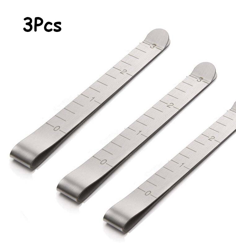 5Pcs Stainless Steel Sewing Clips Hemming Clips Marking Accessories 3 inches Measurement Quilting Ruler Supplies: 3Pcs