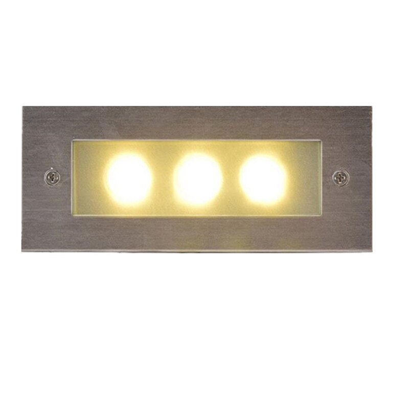Vedenpitävä 3*2w led-portaikkovalaisin upotettu led-askelvalo led-maanalainen lamppu puutarhakuistin seinävalaisin villia-polkuvalaisin