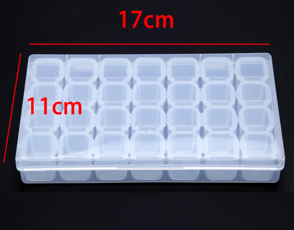 Oneroom 28 slots diamant broderi æske diamant maleri tilbehør taske klar plastik perler display opbevaring kasser organisator
