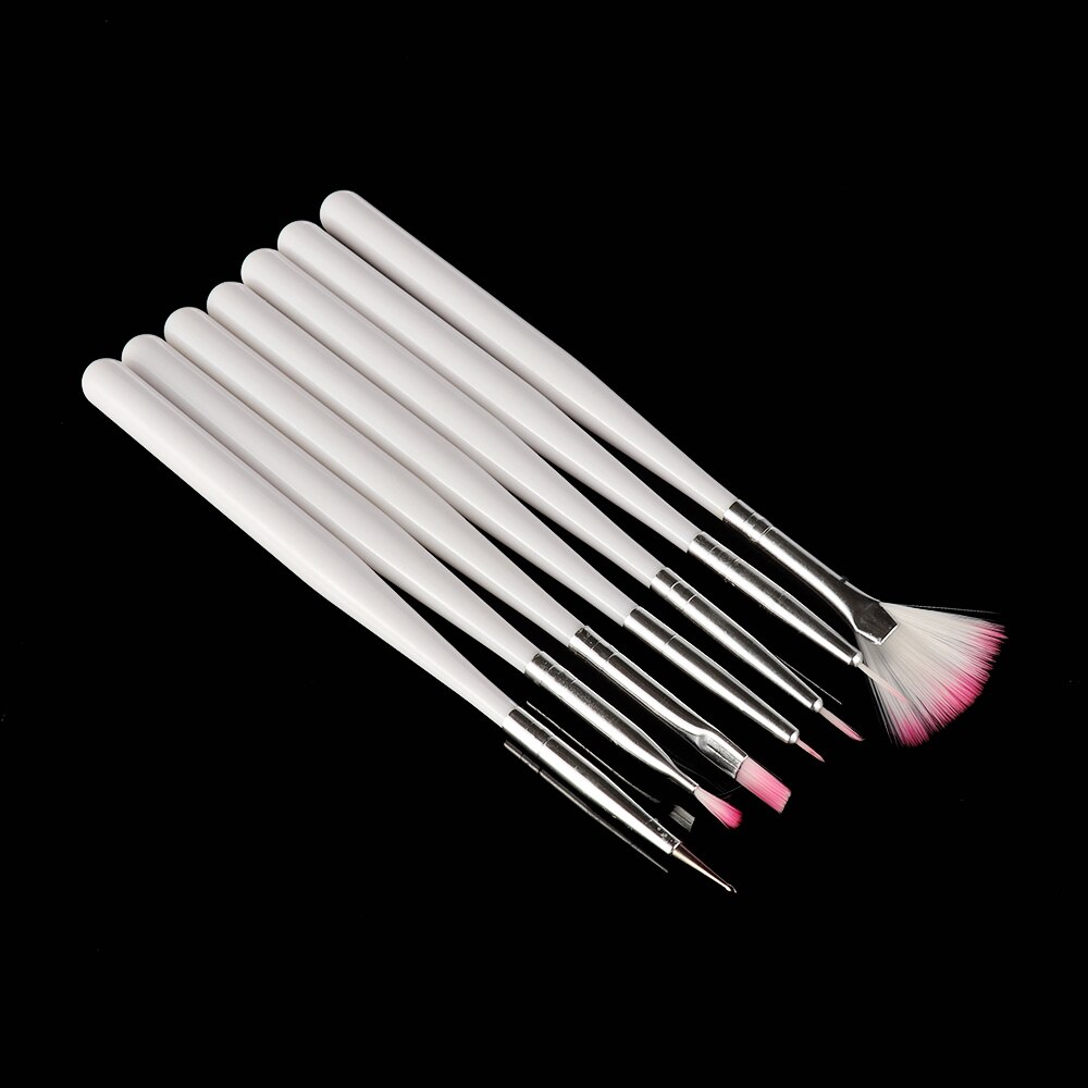 7 stk plast rustfritt stål cupcake maling pennebørste konditor fondant glasur tørke støv form decal dekor tilbehør diy sugarcraft verktøy
