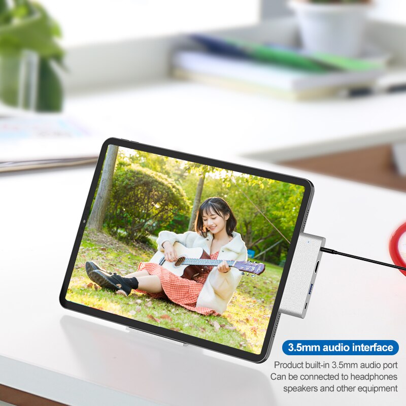 Type-C extension Type C toHDMI-compatible multi-function HUB iPad Pro hub