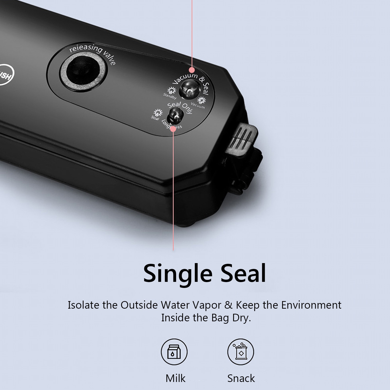 Petite Machine à sceller sous vide automatique pour conservation des aliments, Mini appareil de scellage pour conserver les aliments de précision