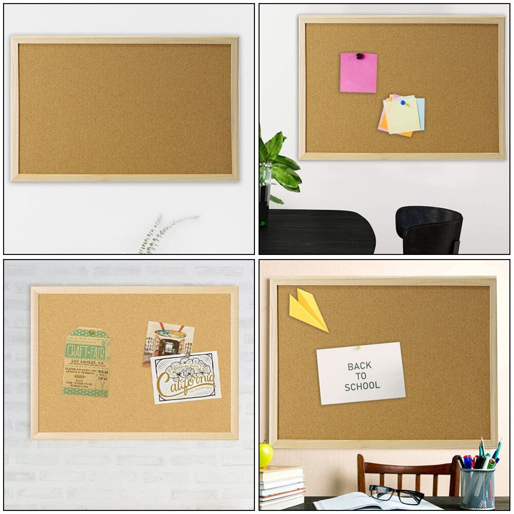 Durable Cork Bulletin Board Notice Board Cork Display Board Framed Cork Board