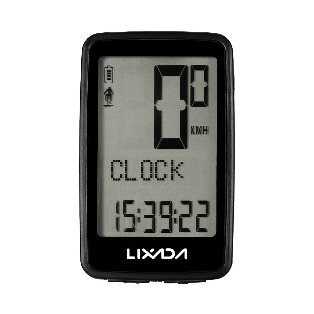 Lixada Bicycle Computer USB Rechargeable Wireless Bike Cycling Computer with Bicycle Speedometer Odometer Watch LED Digital Rate