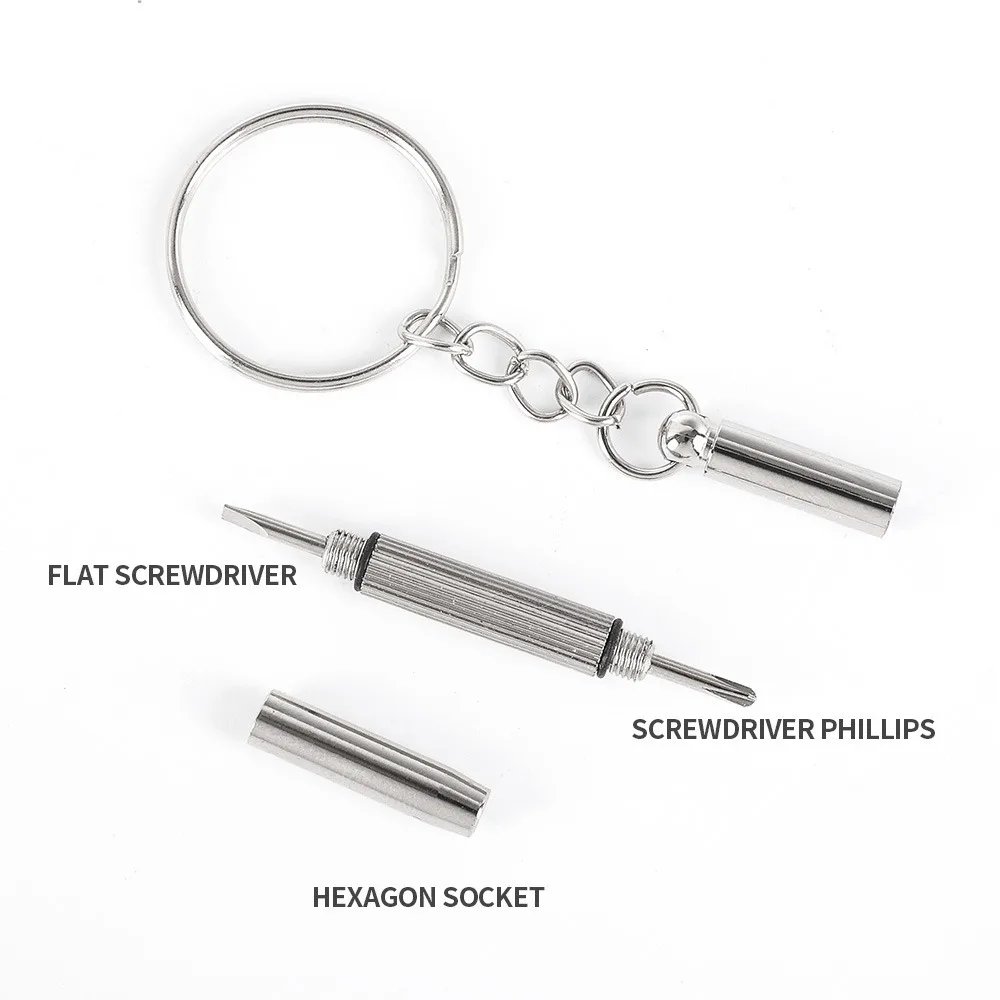 Stahl Brillen Schraubendreher Brillen Schraubendreher Uhr Reparatur Kit mit Schlüsselbund Tragbare Hand Werkzeuge Präzision Schraubendreher Werkzeuge