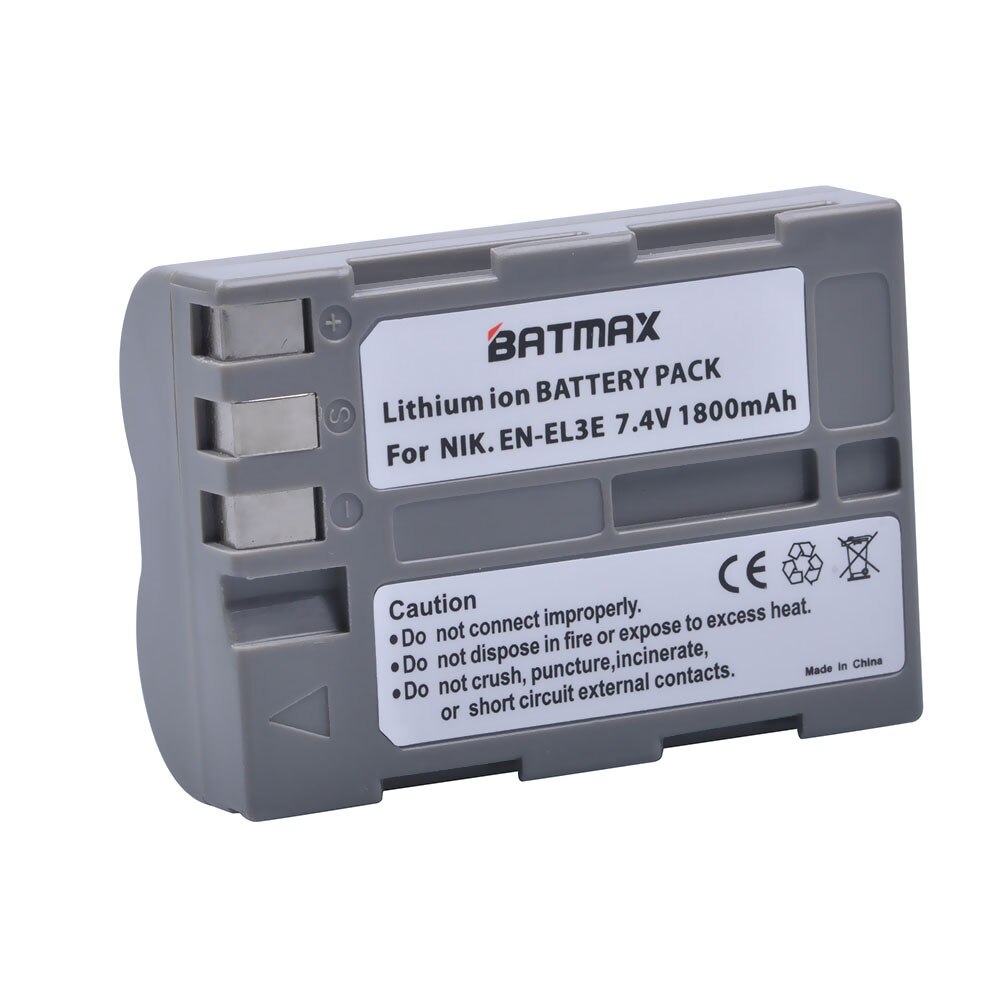 1Pc 1800mAh EN-EL3e EN EL3e batería de cámara para Nikon EN-EL3e y Nikon D50, D70, D70s, D80, D90, D100, D200, D300, D300S, D700: 1Pc