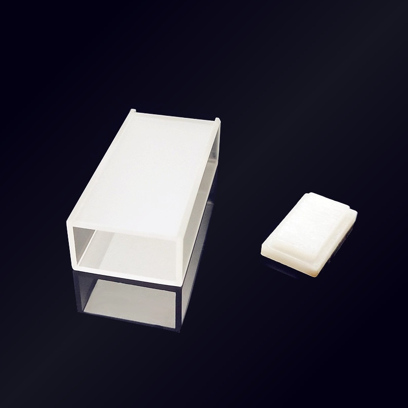 Celda de cubeta de cuarzo, microcélula transparente de 3,5 ml para laboratorio UV Vis, espectrofotómetro, cuvetas de cuarzo estándar de 10mm con tapa