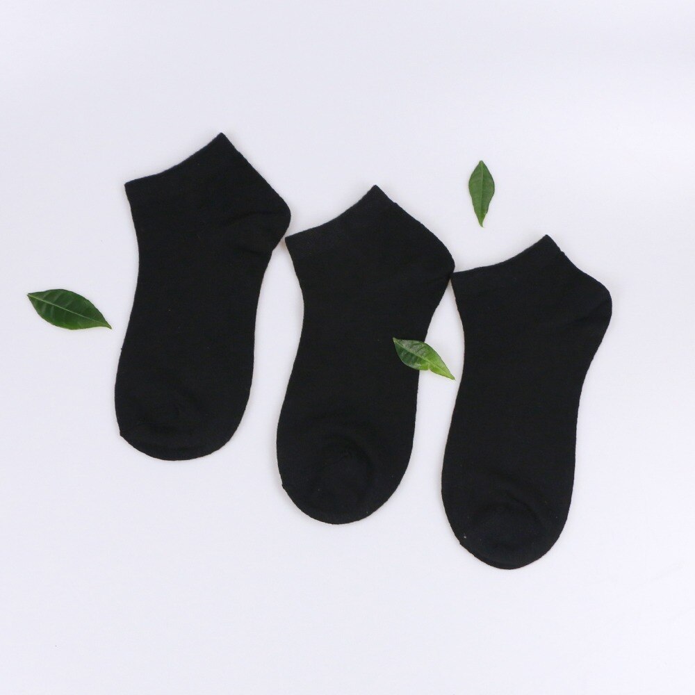 Vihir mænd sommer bomuld low cut bløde sports sokker solid sort korte besætning ankel sokker 12 par / pakke til løb