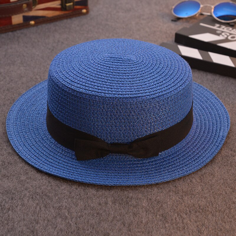 Sonnenhut freundlicher Hütte Sommer Kappe Stroh Hütte Frauen Sommer Mini Krempe Diskette Fedora Strand Kappe: S / Gelb