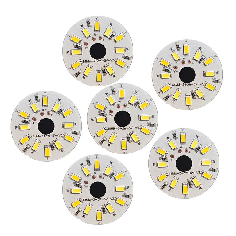 1 ST Hoge Heldere LED Licht Board 3 W Warm Wit 5 V Twee Kleur 44mm Licht Board Lamp Ronde 5730 Lampbron