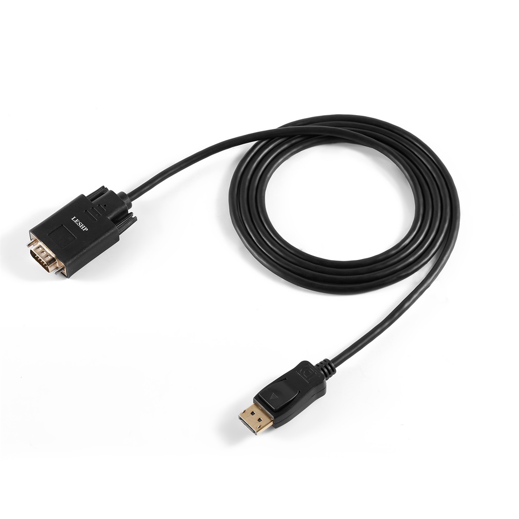 1.8M 1920X1200 1080P Dp (Displayport) male Naar Male Vga Kabel Vergulde Koord 6 Voeten Voor Desktop Of Mirrored Displays