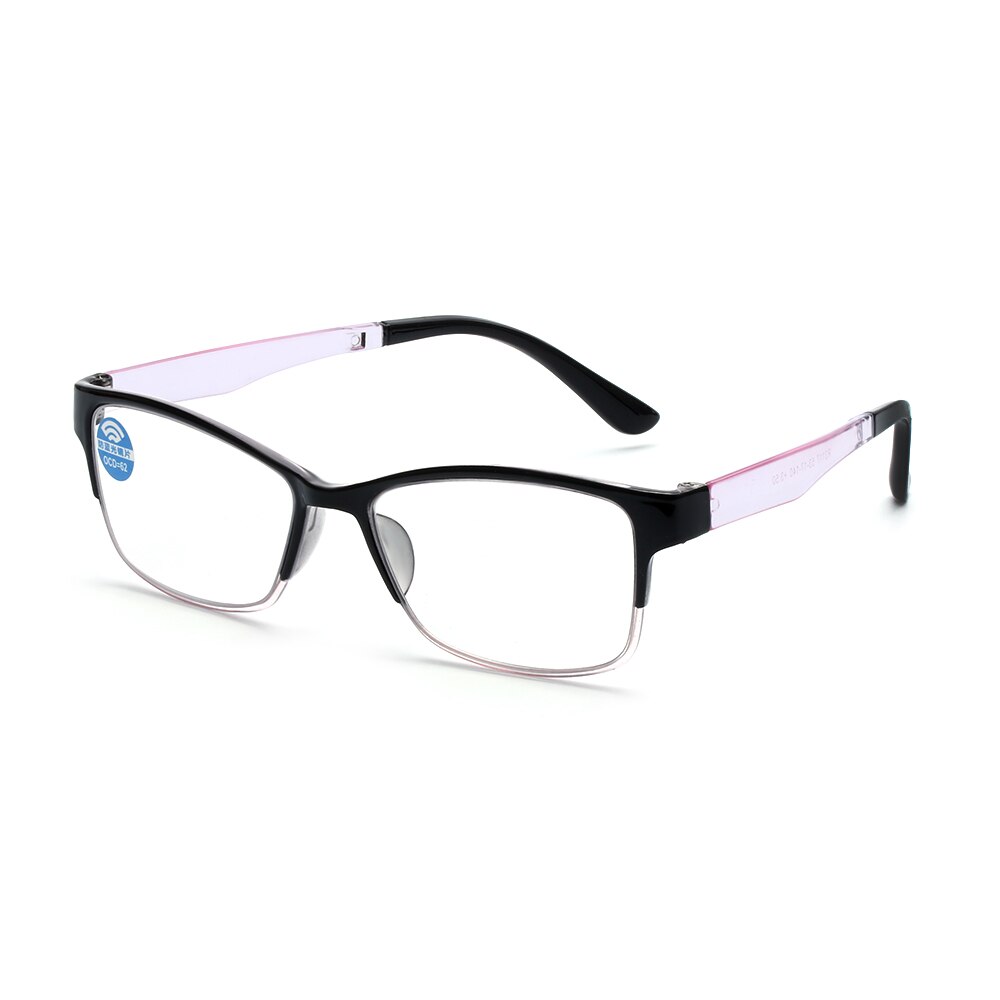 1 stuk anti-blauw licht leesbril slimme progressieve multifocale presbyopie bril anti-reflectie oogvermoeidheid oogzorg brillen: +350 / Roze