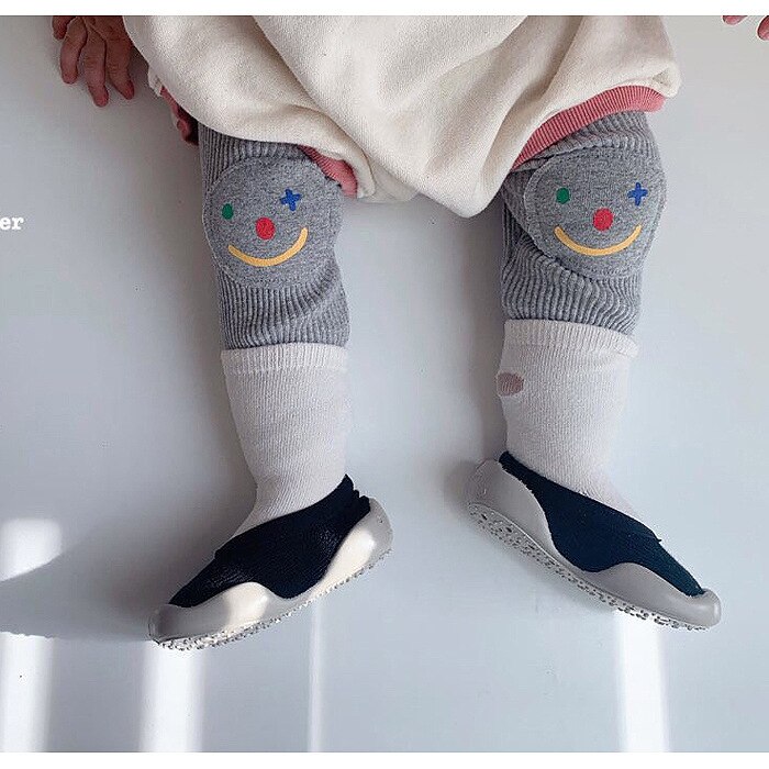 Herfst Baby Meisje Cartoon Leggings Mode Smiley Print Broek Baby Broek Schattige Baby Jongen Pp Broek 0-24M: gray / 6M  66cm