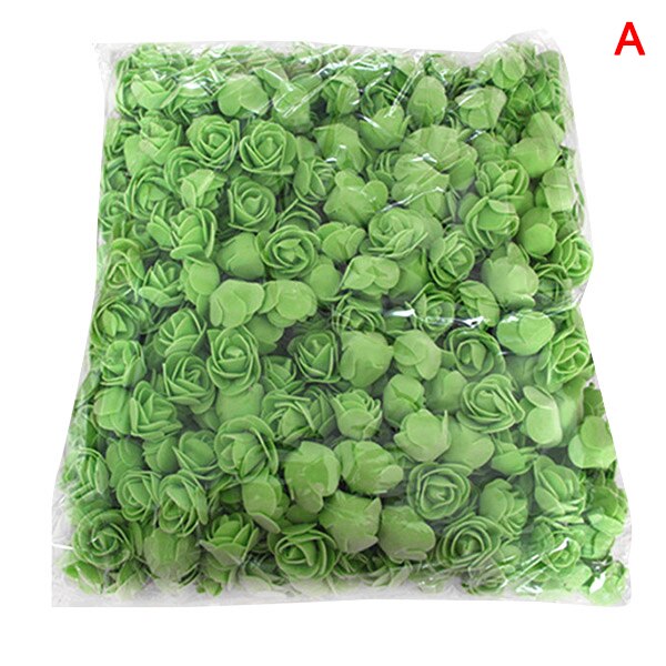 500 pièces/paquet fait à la main Rose fleur Simulation mousse PE décoratif fleur tête guirlande accessoires NOV99: K