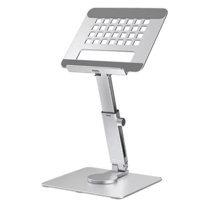 Opvouwbare mobiele telefoon Tablet Draagbare elektronische producthouder Thuiskantoorbenodigdheden Stand Stabiele telescopische roterende beugel: Light Grey