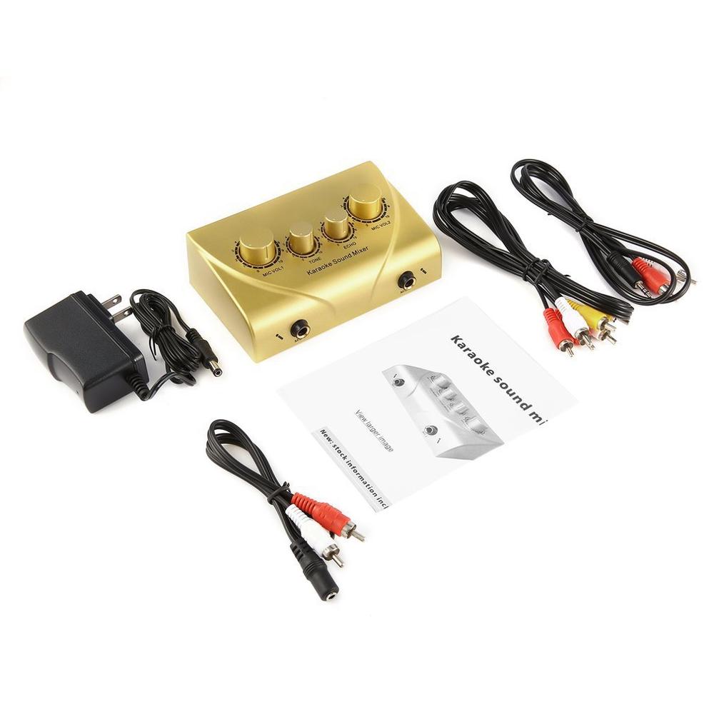 Karaoke Sound Mixer Professionele Audio Systeem Draagbare Mini Digital Audio Sound Karaoke Machine Echo Mixer Systeem