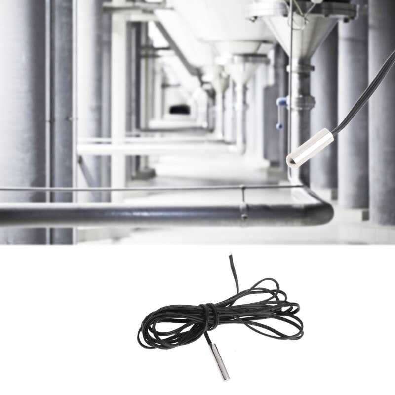 ! 150cm NTC 10K Ohm 1% 3435 Thermistor Temperature Sensor Cylinder Probe 1.5m Wire