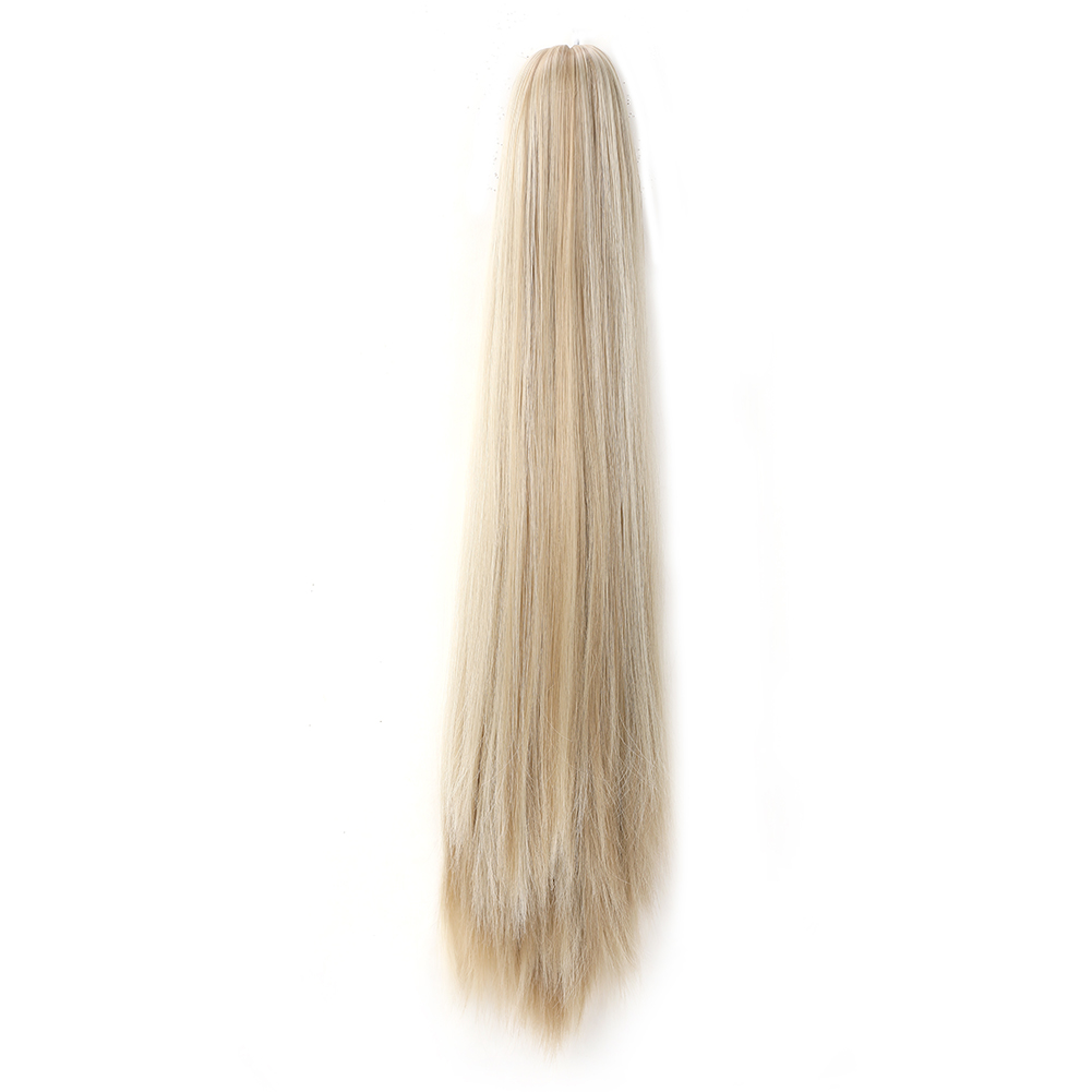 Cauda de pônei reta longa para mulheres, extensão de rabo de cavalo para meninas, cabelo sintético macio natural de alta qualidade, 20 in: P12/613
