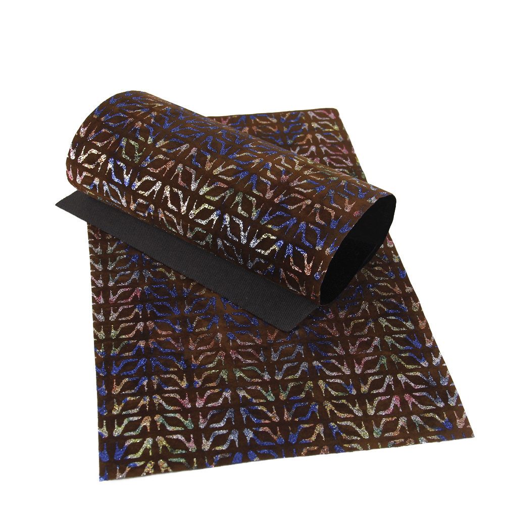 20*33cm geometriske høyhælte sko mønstre trykt glitter kunstskinn stoffark, gjør-det-selv håndlagde materialer ,1 yc 3442: 1061339002