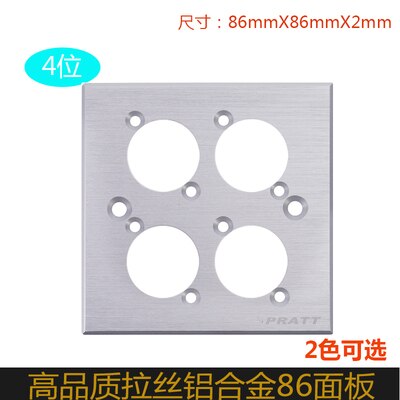 Painel de soquete, 86, de liga de alumínio, com fios para desenho, tomada redonda, hdmi, rca, cat6, cat3, usb, para parede: BRANCO