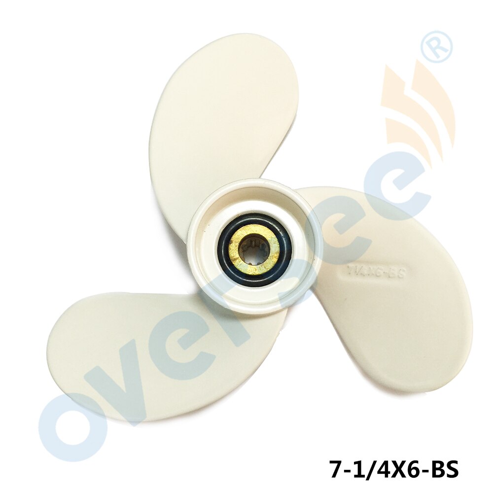 Aluminum Propeller 7 1/4x6 F2.5A/3A 7-1/4x6 6L5-45943-01-EL 9 Spline For 3HP Yamaha Outboard Motor 6L5-45943