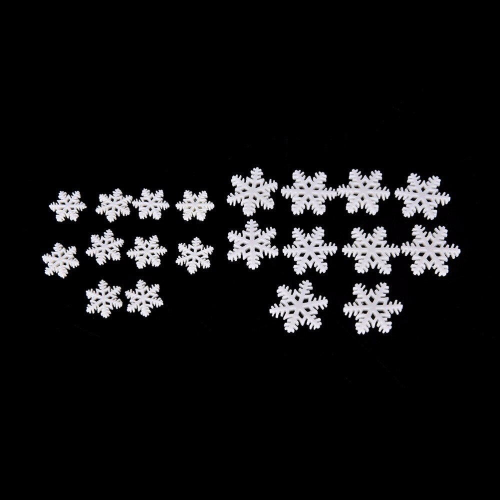 30 Pcs Witte Sneeuw Vlok Creatieve Vrolijk Kerst Ornamenten Hars Plakstenen Craft Mini Levert Jaar Xmas Decoratie