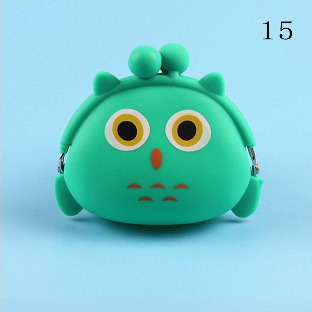 Coin Purse Mini Silicone Animal Small Coin Purse Lady Key Bag Purse Children Prize Package Bluetooth earphone bags: 15