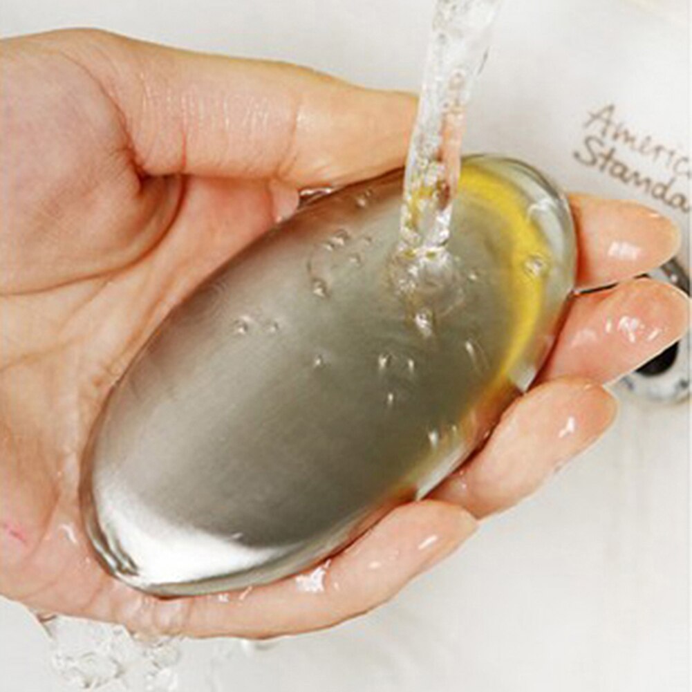 Stainless Steel Garlic Fish Odor Smell Eliminating Removal Deodorant Bar Soap