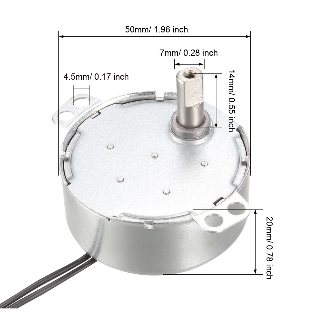 uxcell Synchronous Motor Turntable Synchron Motor 220-240 VAC 50/60Hz 4W CW 5-6RPM
