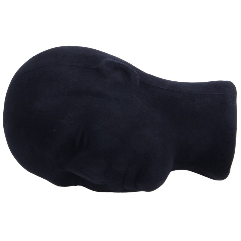 Polystyrene Black Foam Men Model Mannequin Head Dummy Stand Shop Display Hat, 2 x BLACK