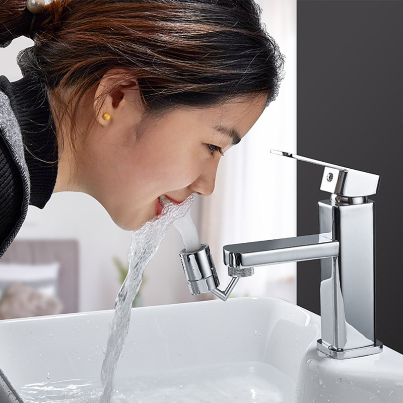 Universal Splash Filter Faucet Kitchen Bathroom Tap for Water Filter Rotating Replacement 720 Degree Douche Adjustable R2045
