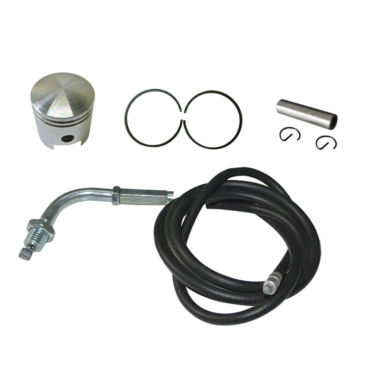 Throttle Cable&amp;2xPiston Ring&amp;Pin&amp;Piston For 66/80cc Motorized Bicycle Engine