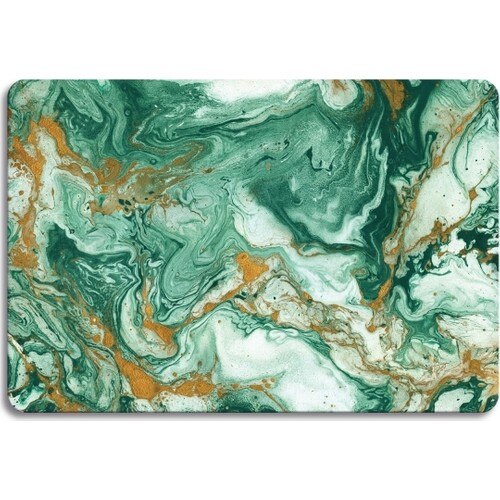 Grøn marmor ser guldmønstret glas skærebord køkken skærebræt køkken 30 x 40 cm
