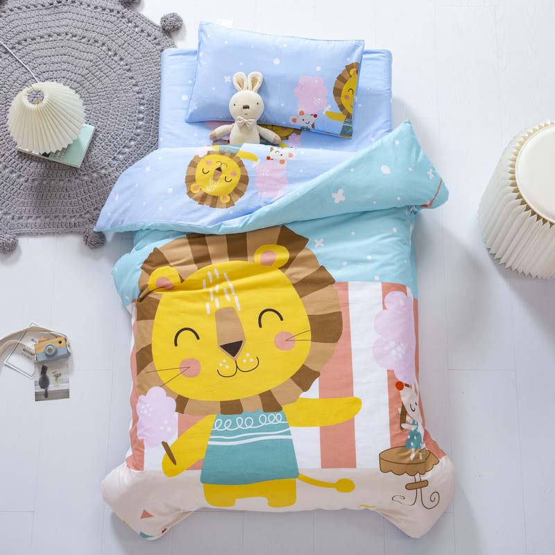 Bomuld 3 stk/sæt børnehave quilt tegneserie børneværelse sengetøj sæt baby tremmeseng quilt cover lagener uden fyld blød: 15