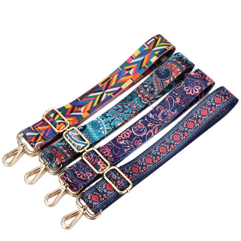 1PC National Style Long Shoulder Strap DIY Adjustable Crossbody Bag Shoulder Bags Decoration Belt Straps