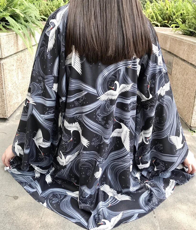 Manteau Long et fin pour femme, Kimono japonais, Cardigan, Yukata, vêtement d'extérieur