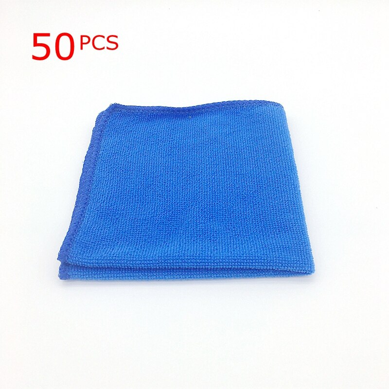 50 Uds casa lavar Toalla de microfibra de limpieza suave cuidado paños lavado toalla Duster 9,84 ''x 9,84 'Inch Toalla de microfibra