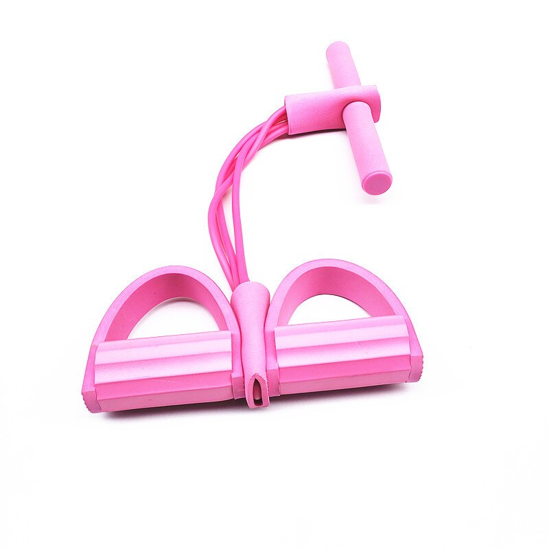 4 Weerstand Bands Pull Touwen Oefening Apparatuur Elastische Exerciser Roeier Buik Home Gym Sport Training Fitness Apparatuur: Roze