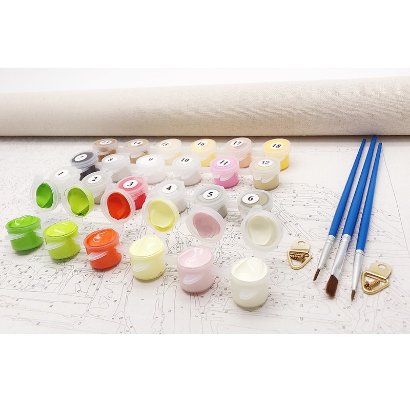 Cuadros de Buda, lienzo, pintura diy al óleo con números, pintura personalizada por conjunto de números, decoración de pared, artes de siete paredes