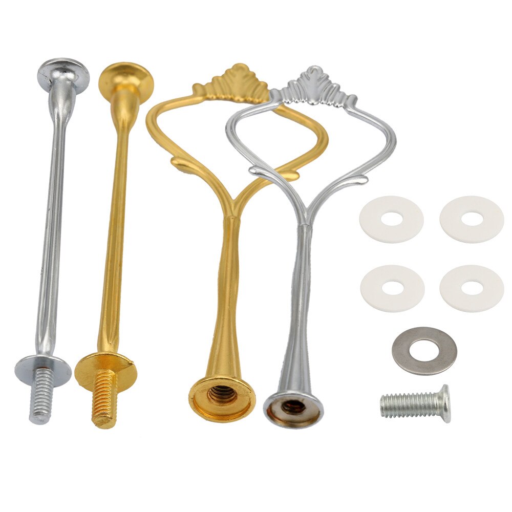 2 Tier Crown Cake Cupcake Plate Stand Handle Hardware Fitting Holder Diy Cakes Plated Shelf Casual Party Plate Holder