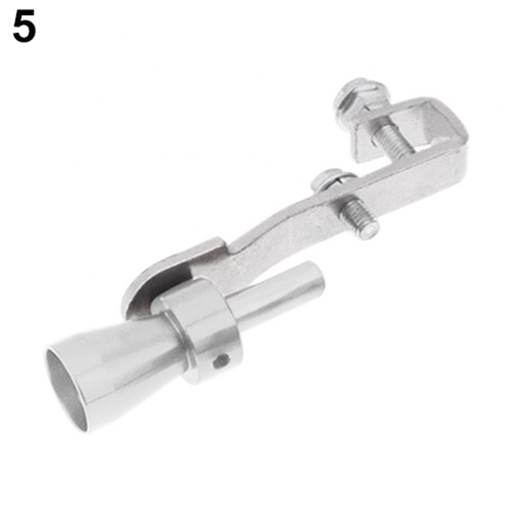60% directe Silencieux sonore Turbo universel pour voiture, tuyau d'échappement, simulation de souffle, sifflet: Silver XL