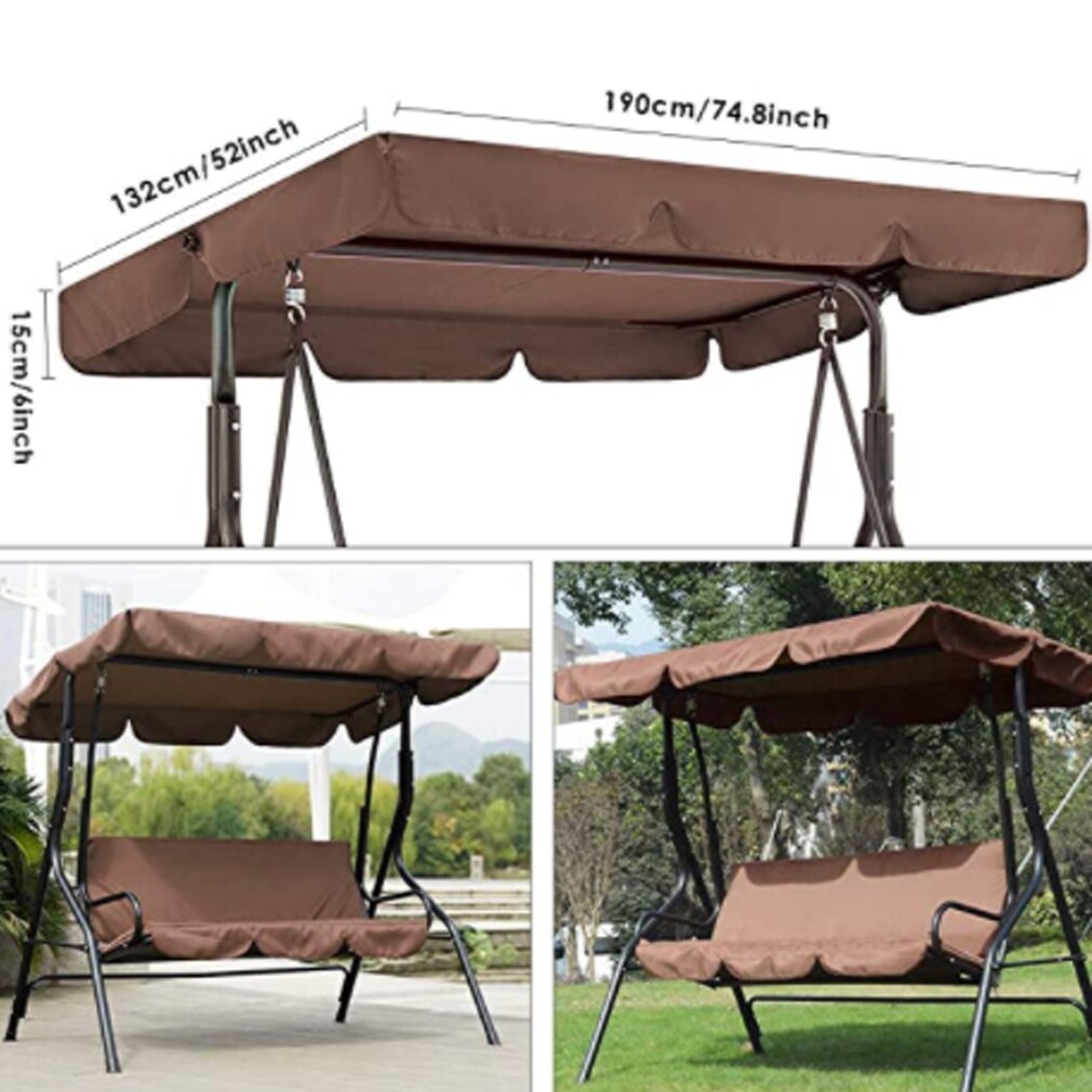 Cover Voor Tuin Schommel Waterdichte Tuin Swing Cover Seat Top Kussenhoezen Ondersteuning Voor Tuin Swing 3 Zits Accessoires