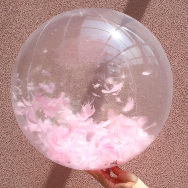 Sommar strand pool boll super transparent pvc blinkande boll vatten leksak rekvisita uppblåsbar paljett strand pool lek boll: 13