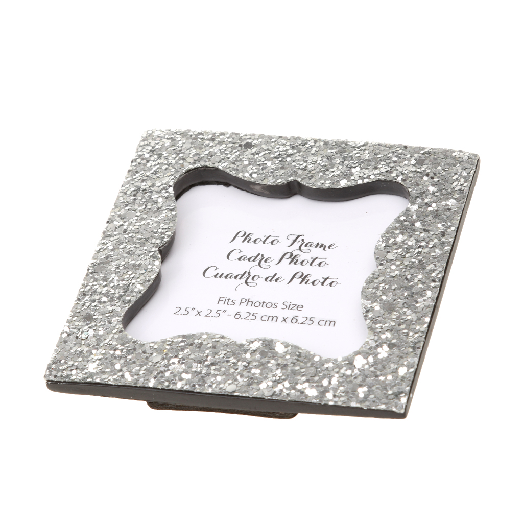 Silver Glitter Sequin Photo Frame Stand Picture Frame Wedding Favor