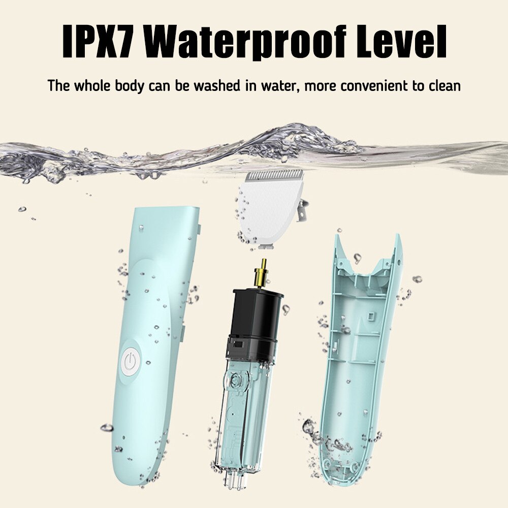 2022 Electric Baby Hair Clipper Quiet Hair Trimmer IPX7 Waterproof Cordless Haircut Kit with Haircut Cape Cleaning Brush