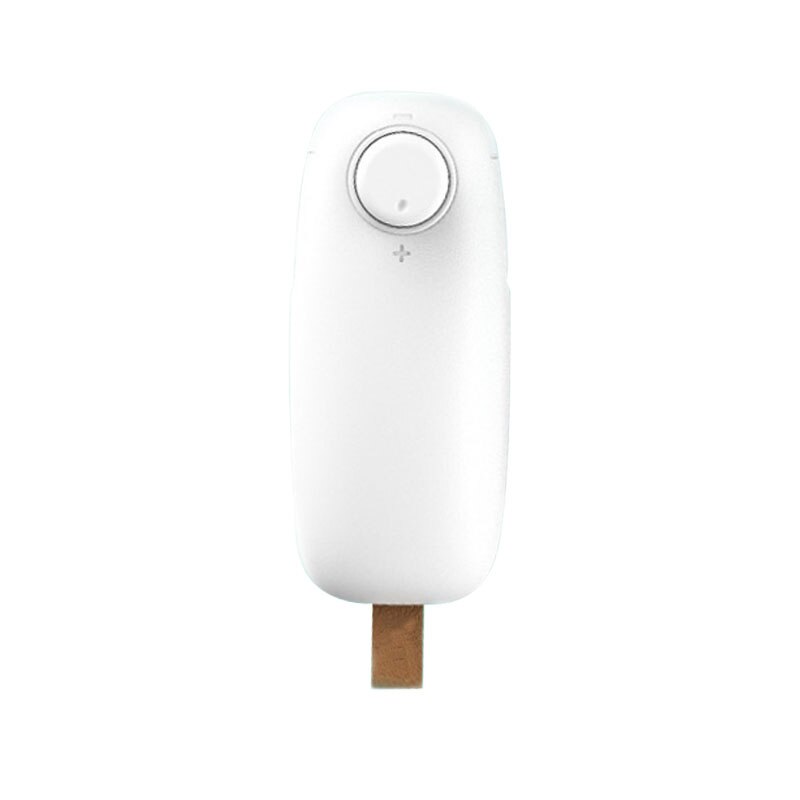 2 in 1 bærbar mini håndholdt varmeforsegler til plastposer til opbevaring af mad forhandler med sikkerhedslås batteridrevet snackværktøj: Cremet hvid