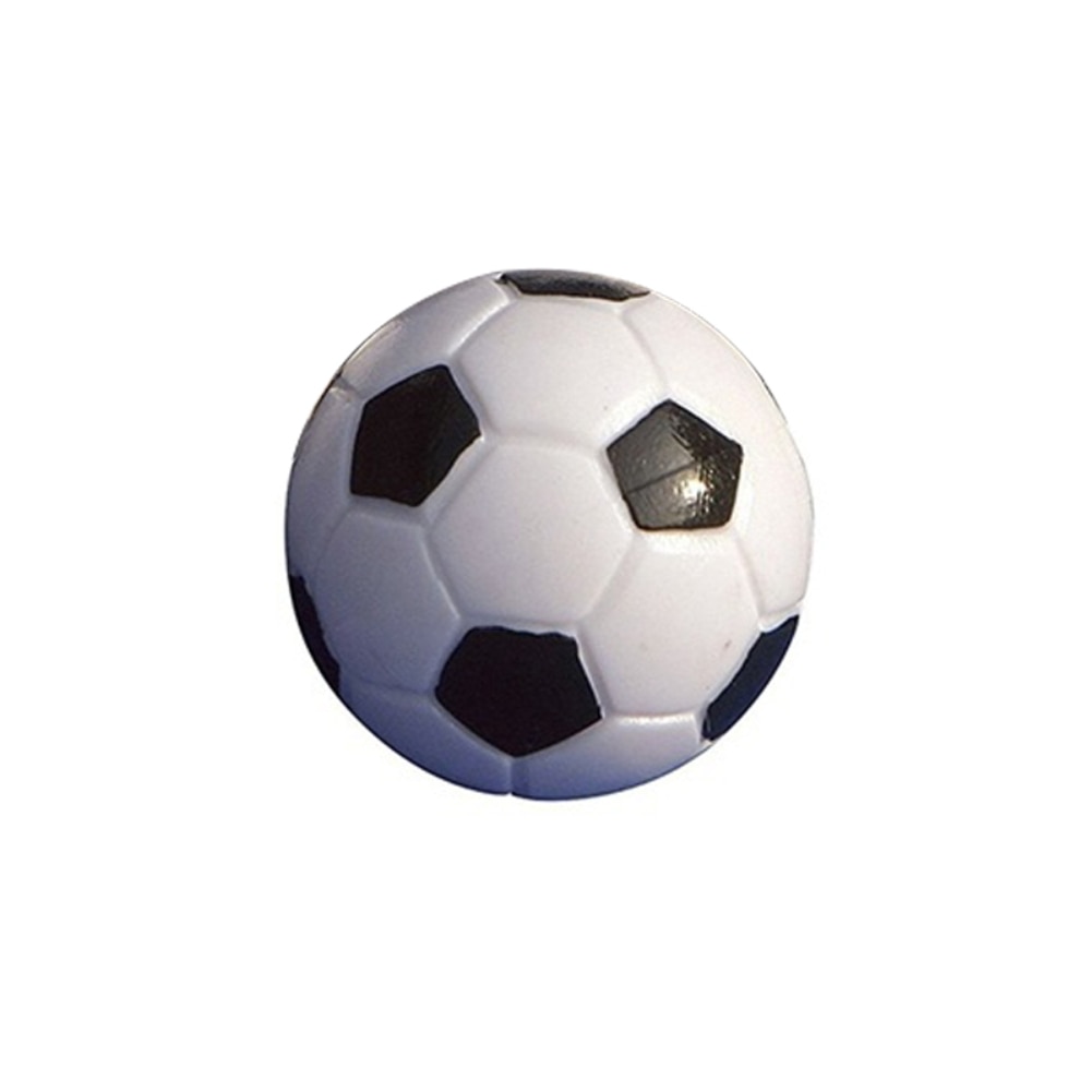 6 stk 32mm mini sort + hvid plastik bordfodbold bolde spil legetøj tilbehør bord fodbold bolde spil bord fodbold bolde g